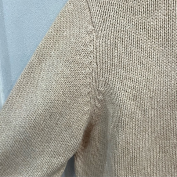 LL Bean Vintage Zip Front Mock Neck Wool Cardigan - Picture 5 of 7
